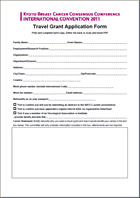 Travel Grant Application Form